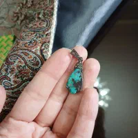 پلاک فیروزه نقره و انگشتر نقره