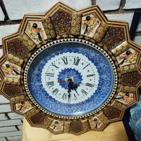 ساعت دیواری خاتم کاری