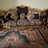 مبل استیل ورق طلا مشکی طوسی