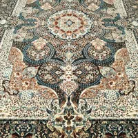 فرش ۱۲ متری جفت ۷۰۰ شانه سرمه ای تمام نخی