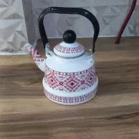 کتری لعابی واستیل در حد نو نو