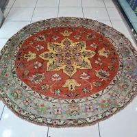 فرش گرد دستباف هریس تمام پشم