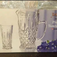 پارچ ولیوان کریستال ژاپن و جام پاشاباغچه و آرکوپال