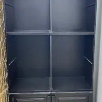 ۶ عدد قفسه، ویترین، کتابخانه چوبی