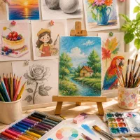 کلاس نقاشی تابستانه خصوصی