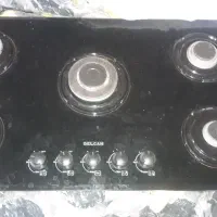 گازرومیزی ۵شعله ترموکوپل دارشیشه نشکنمدل دلکان