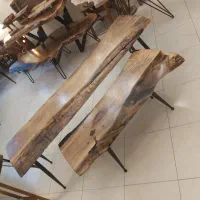 میزتی وی تنه درختی دو تیکه گردو