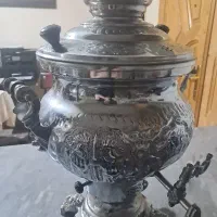 سماور گازی ۸لیتری جنس برنج ودسته هم برنج