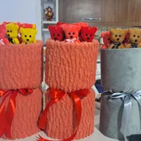 بوکت خرسی وپول ارایی.هدیه خاص وسفارشی،دسته گل خرسی