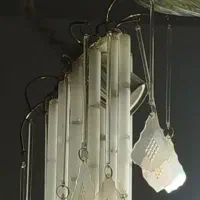 لوستر ۴شاخه کارکرده یک جفت بدون لامپ