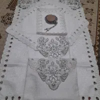 جانمازساتن طرح دار کارشده مناسب عروس کاملا سالم