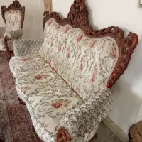 مبل سلطنتی ۹ نفره سالم در حد نو چوب راش