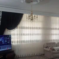 پرده تور ترک کاملا سالم یا چوب پرده و شال