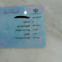 کارت ملی پیدا شده