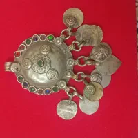 گردنبند نقره قدیمی زمان احمد شاه