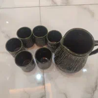 فروش‌پارچ‌ولیوان‌سبز‌رنگ‌سرامیکی