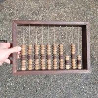 چرتکه چوبی با مهره های خراطی شده