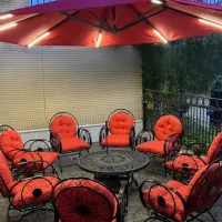 میزدوکاره اتشدان گازی صندلی چتر ذغالی اتشدان