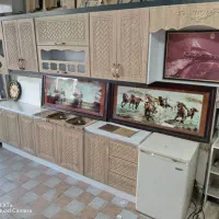 کابینت فلزی درب چوبی ارتفاع 80سه طبقه اقساط