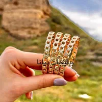 النگو خودرنگ طلاروس جدید طرح نیلی با ضمانت کتبی