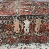 صندوقچه سنتی چوبی با روکش ورق فلزی