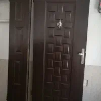 درب ملامینه قهوه ای سوخته ورودی ساختمان