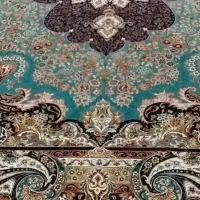 فرش فیروزه ایی ۱۲متری ۷۰۰شانه تراکم۲۵۵۰
