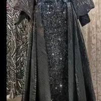 لباس مجلسی مشکی دو دامنه سایز۳۶تا۴۰