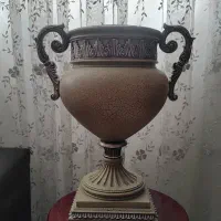 گلدان کنارسالنی پودر سنگ سالم نو