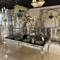 میز ۸نفره/فلزی/تالار باغ رستوران