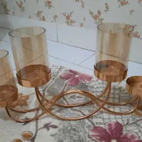 شمعدان بروز رنگ رز گلد