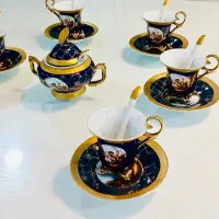 سرویس قهوه خوری آنتیک طلاکوب اصل ژاپن