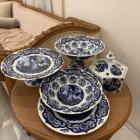 مجموعه شش تیکه ابی انگلیسی