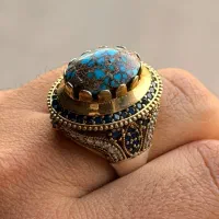 فاخر و اصیل با نگین فیروزه نیشابور