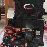 اسکیت سباجونیور ژله ای سایز ۳۵ تا ۳۸ و لوازم جانبی