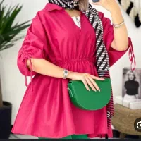 مانتو عروسکی رنگ سرخابی و نارنجی نو هسش