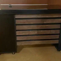 میز مدیریت با شیشه سه میل