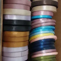 ۴۶ رول روبان یک سانتی و نیم سانتی فروش کلی