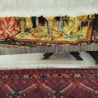 تابلو فرش چله ابریشم پاسور باز سایز متوسط