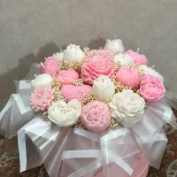 باکس کادویی،گل شمعی سفارشی