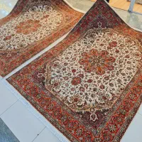 جفت قالی ۹متری دستباف آذرشهر تبریز کرم پیازی