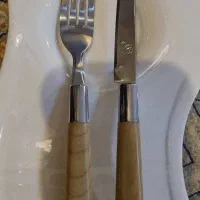 کارد و چنگال میوه خوری طرح بامبو