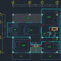 نقشه کشی اتوکد ساختمان طراحی ویلا سازه محوطه 3d