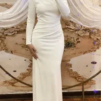 لباس مجلسی سفید شیک ساده و خاص