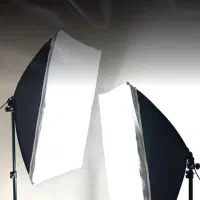 کیت دوشاخه ویدیو لامپ به همراه سافتباکس|دوربین عکاسی و فیلمبرداری|تهران, بازار|دیوار