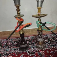 دو عدد قلیان برنجی