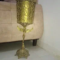 جا دستمال و سطل پایه دار برنز اصل