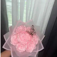 دسته گل روبانی