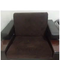 مبل تکی قهوه ای