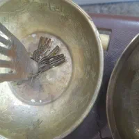 چهارعددکاسه دعا برنجی قدیمی